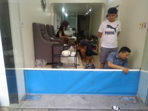 Lắp đặt cửa chống ngập nước cho nhà chị Hạnh Nail - 301A Hàng Kênh - Hải Phòng